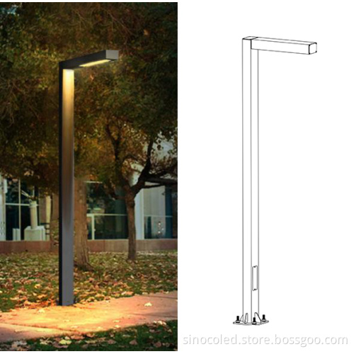 220V AC ROHS Certified LED Outdoor Garden Light - IP65 Aluminum Body Cold White Emitting